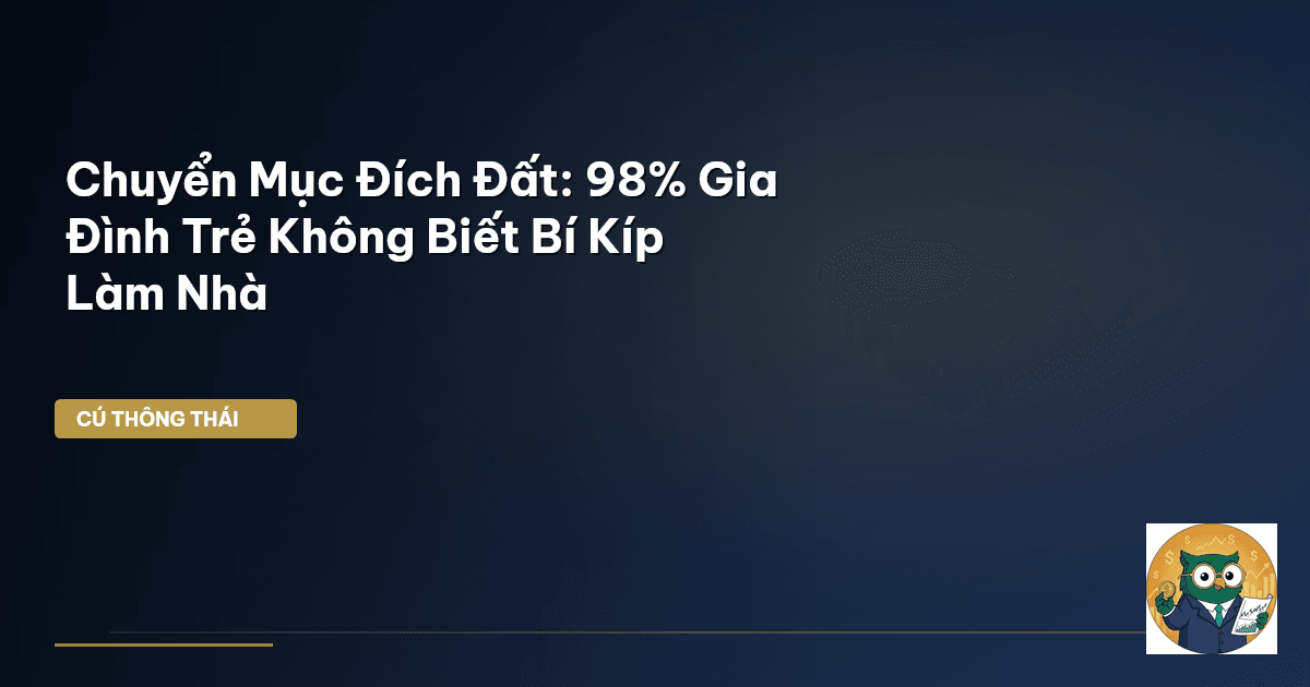 Chuyển Mục Đích Đất: 98% Gia Đình Trẻ Không Biết Bí Kíp Làm Nhà