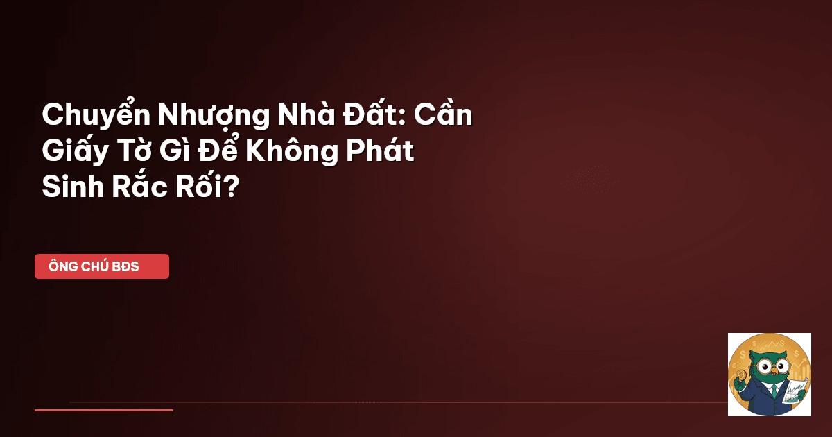 hồ sơ chuyển nhượng nhà đất