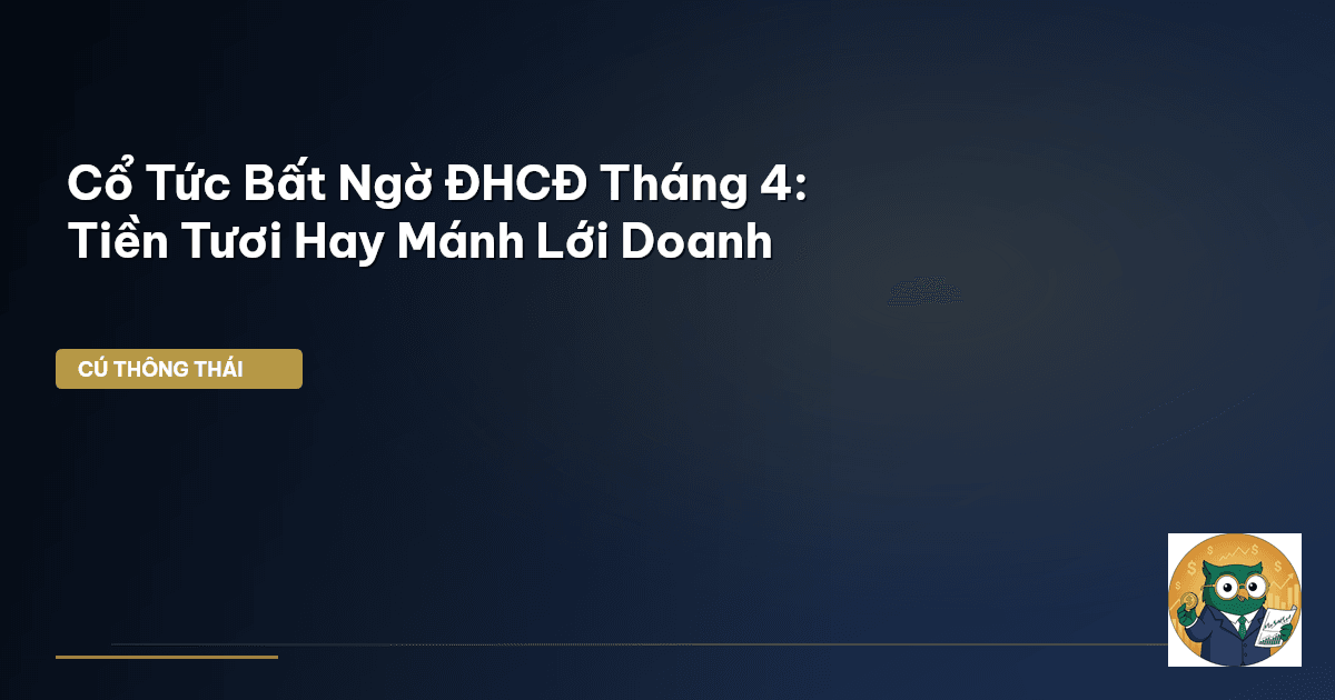 Cổ Tức Bất Ngờ ĐHCĐ Tháng 4: Tiền Tươi Hay ‘Mánh Lới’ Doanh
