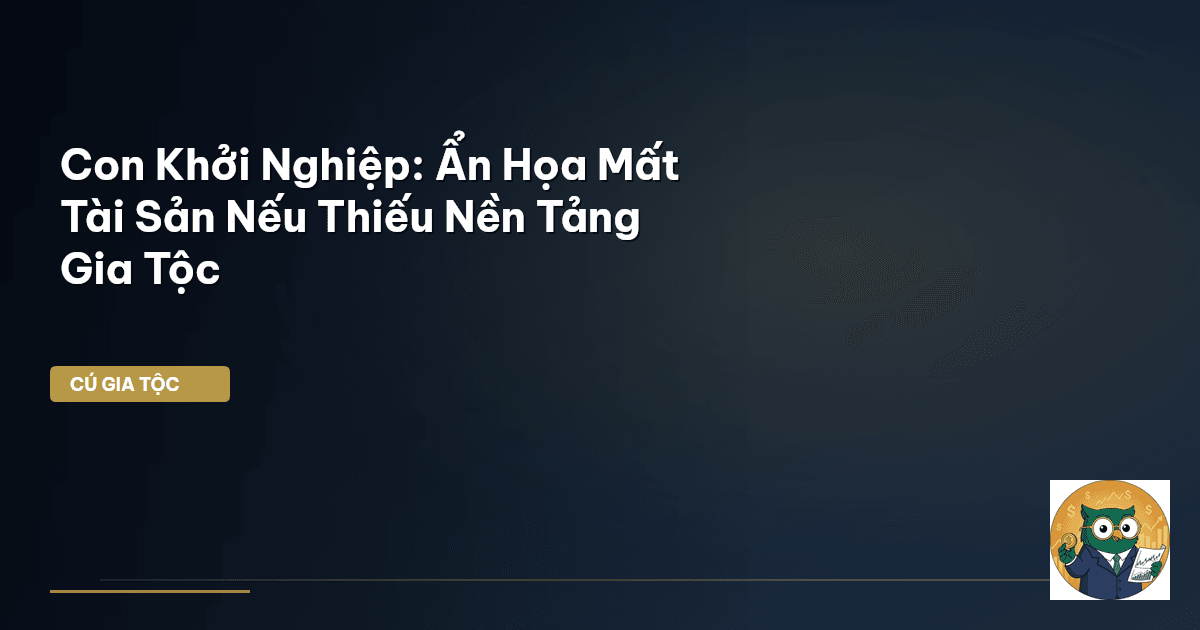 Con Khởi Nghiệp: Ẩn Họa Mất Tài Sản Nếu Thiếu Nền Tảng Gia Tộc