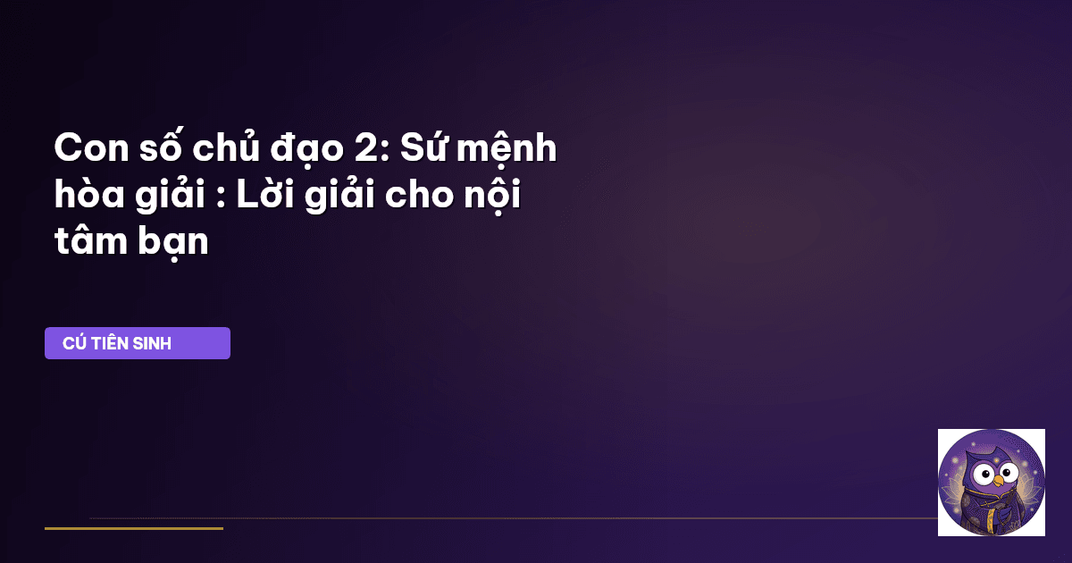 con số chủ đạo 2