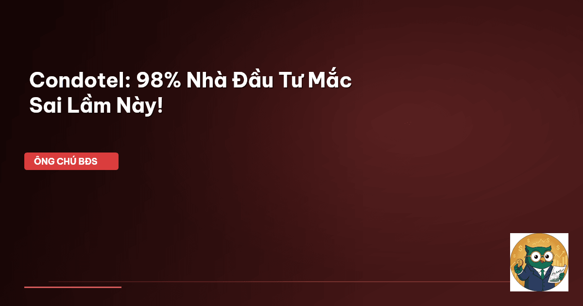 Condotel: 98% Nhà Đầu Tư Mắc Sai Lầm Này!