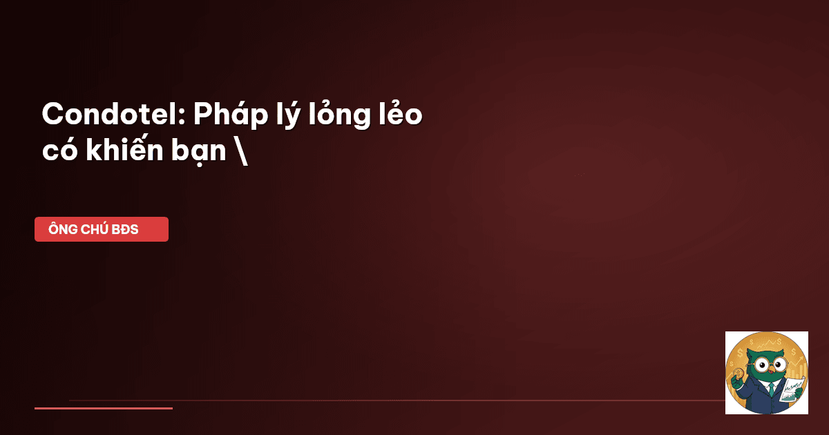 Condotel: Pháp lý lỏng lẻo có khiến bạn \
