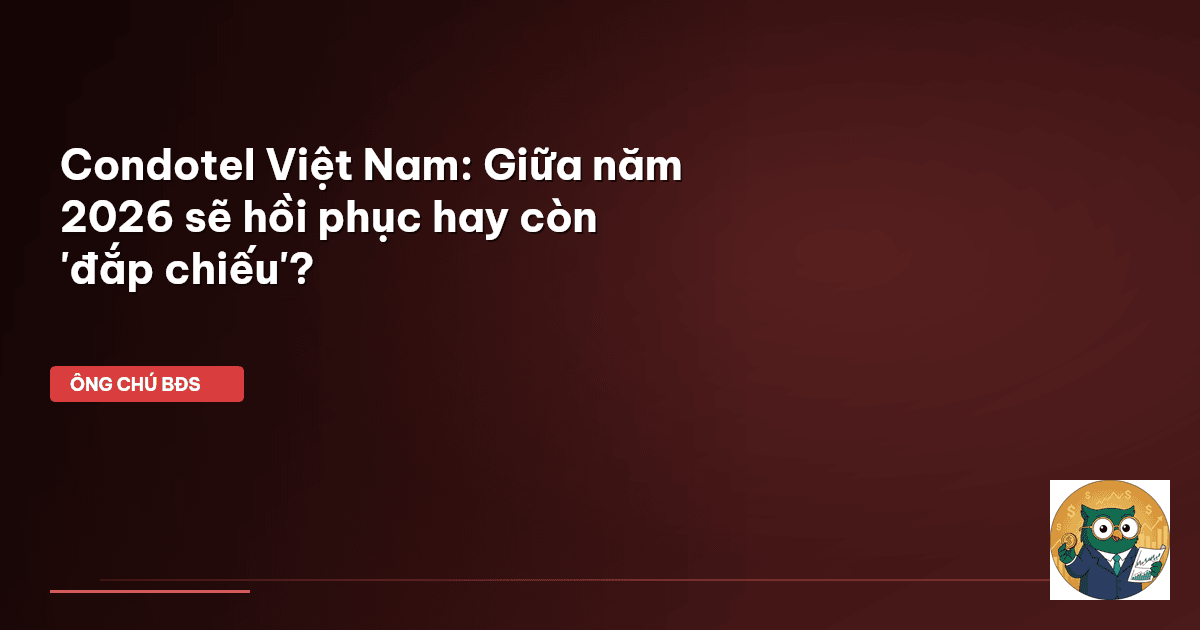 Condotel Việt Nam: Giữa năm 2026 sẽ hồi phục hay còn 'đắp chiếu'?