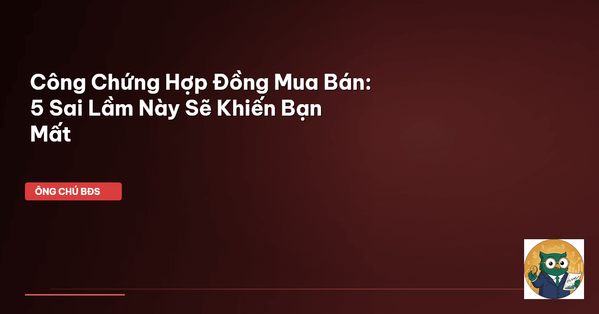 công chứng hợp đồng mua bán