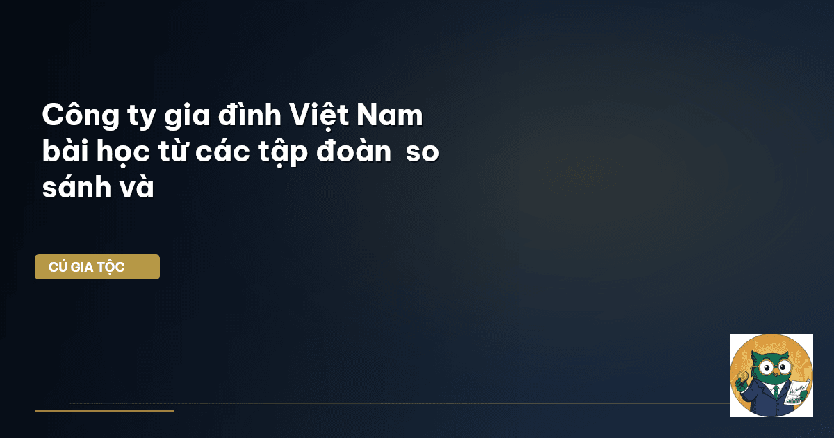 Công ty gia đình Việt Nam – bài học từ các tập đoàn – so sánh và