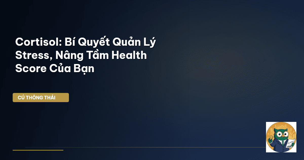Cortisol: Bí Quyết Quản Lý Stress, Nâng Tầm Health Score Của Bạn