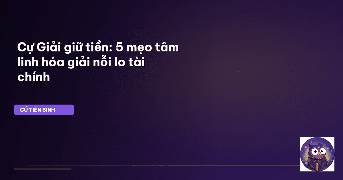 Cự Giải giữ tiền