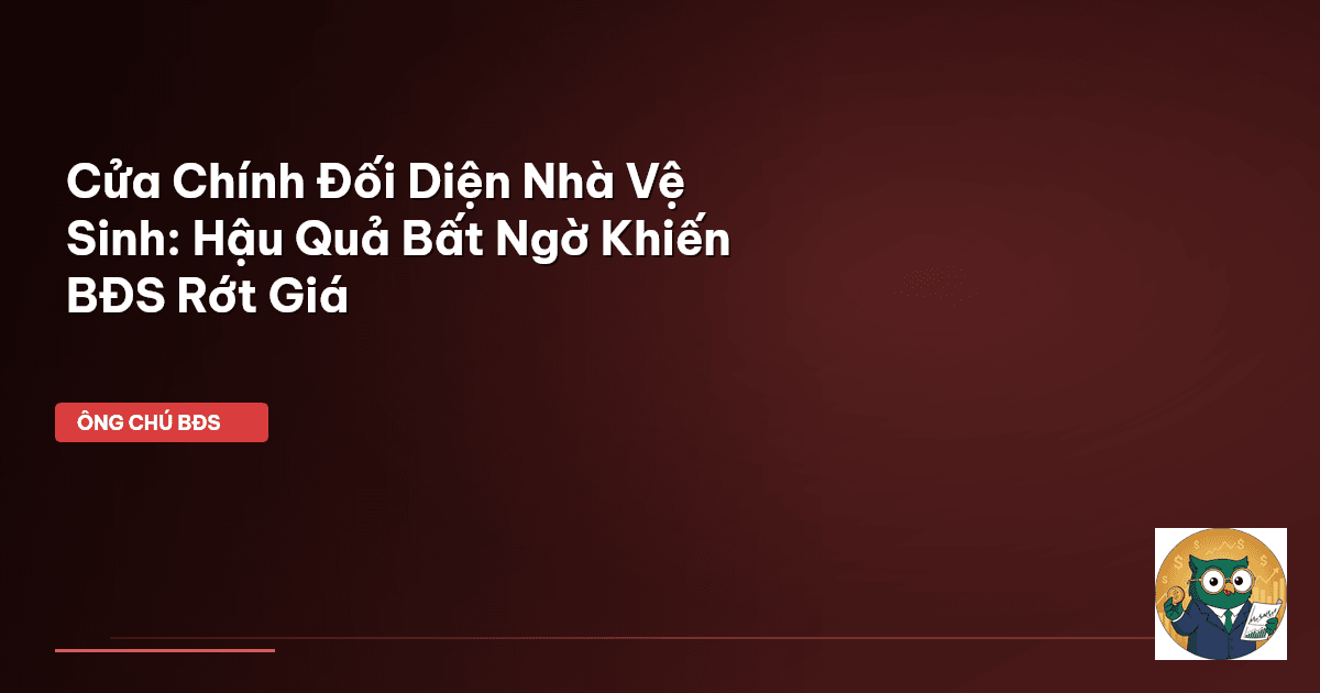 cửa chính đối diện nhà vệ sinh