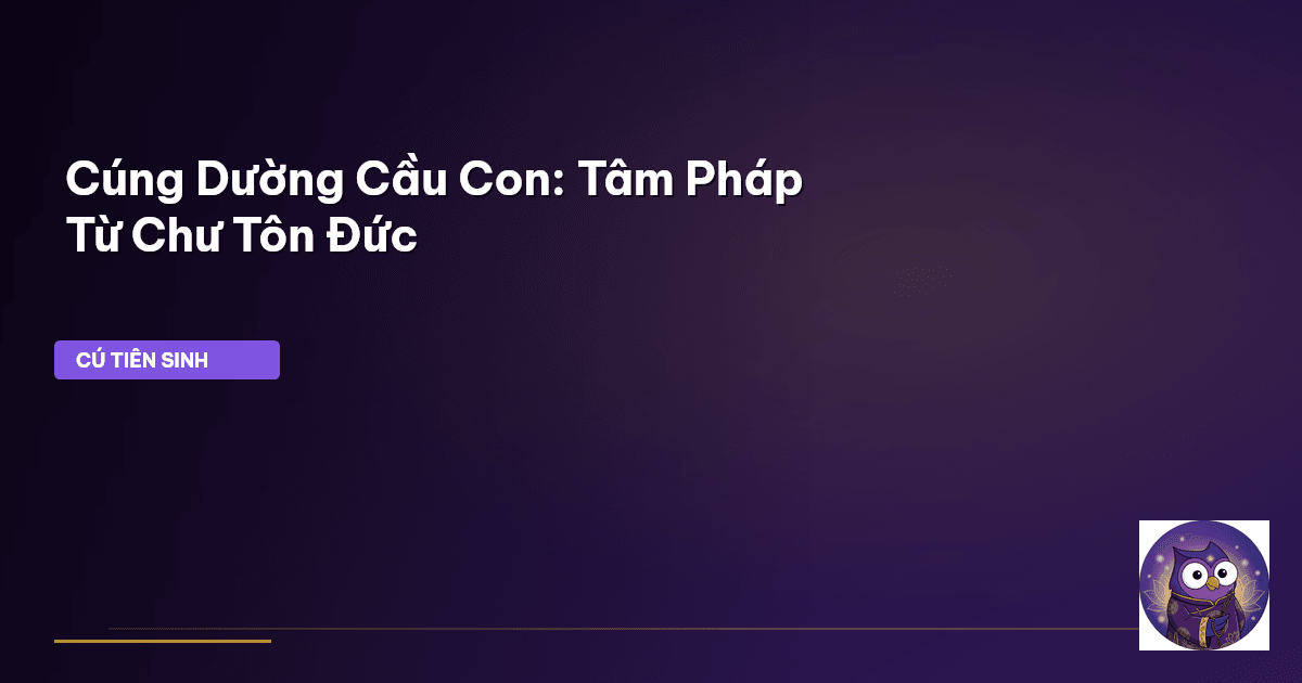 cúng dường cầu con