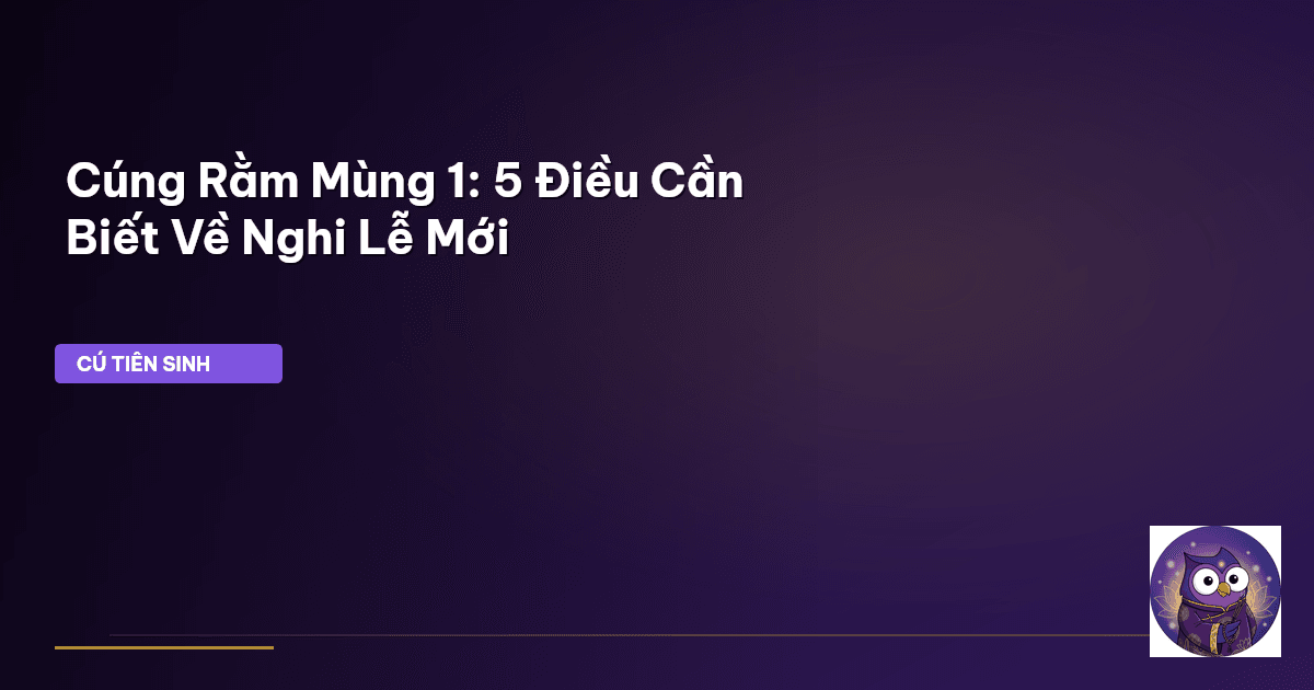 cúng rằm mùng 1