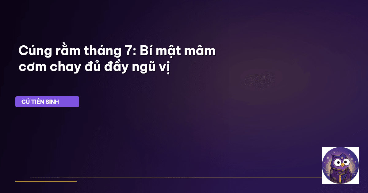 cúng rằm tháng 7