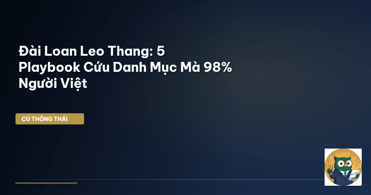 Đài Loan Leo Thang: 5 Playbook Cứu Danh Mục Mà 98% Người Việt