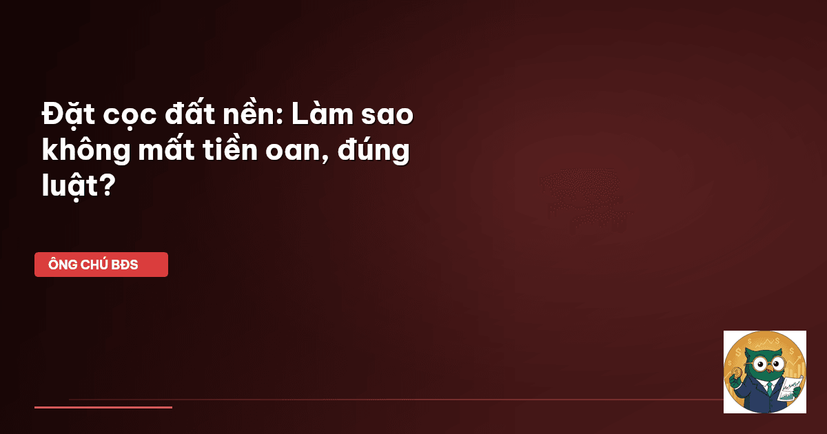 đặt cọc đất nền