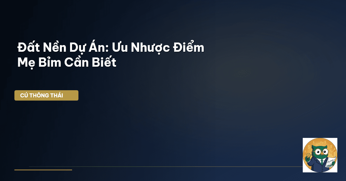 Đất Nền Dự Án: Ưu Nhược Điểm Mẹ Bỉm Cần Biết