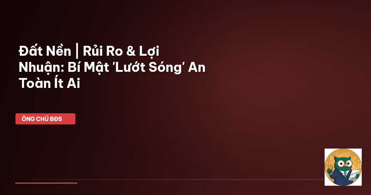 Đất Nền | Rủi Ro & Lợi Nhuận: Bí Mật 'Lướt Sóng' An Toàn Ít Ai