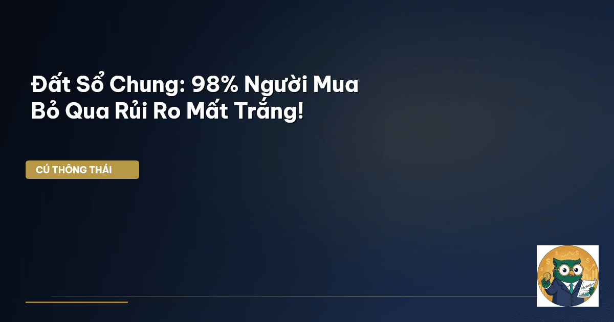 Đất Sổ Chung: 98% Người Mua Bỏ Qua Rủi Ro Mất Trắng!