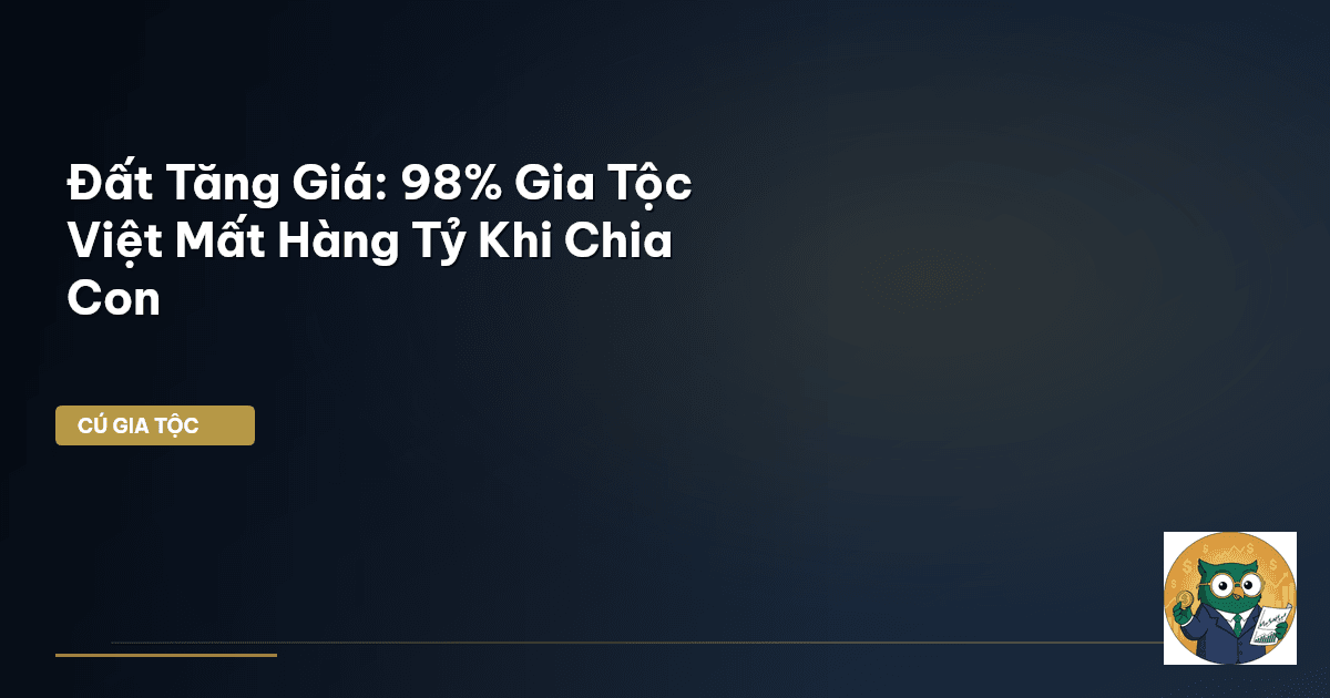 Đất Tăng Giá: 98% Gia Tộc Việt Mất Hàng Tỷ Khi Chia Con
