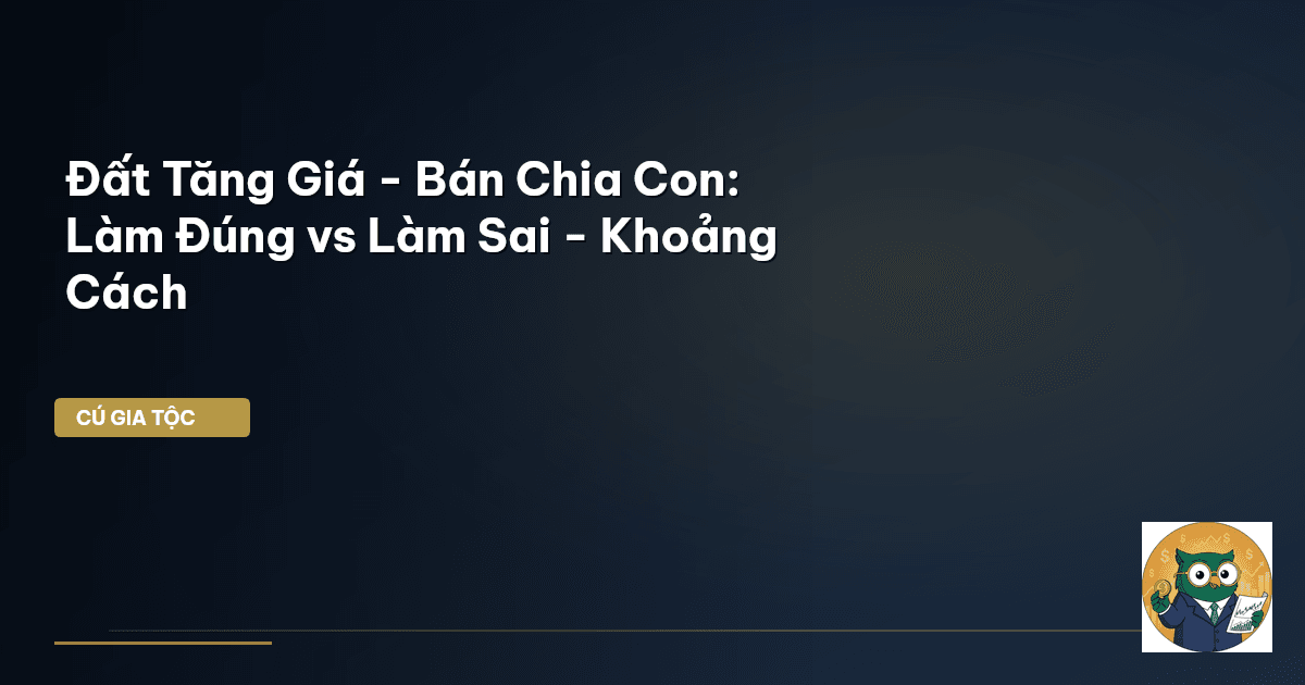 Đất Tăng Giá - Bán Chia Con: Làm Đúng vs Làm Sai - Khoảng Cách