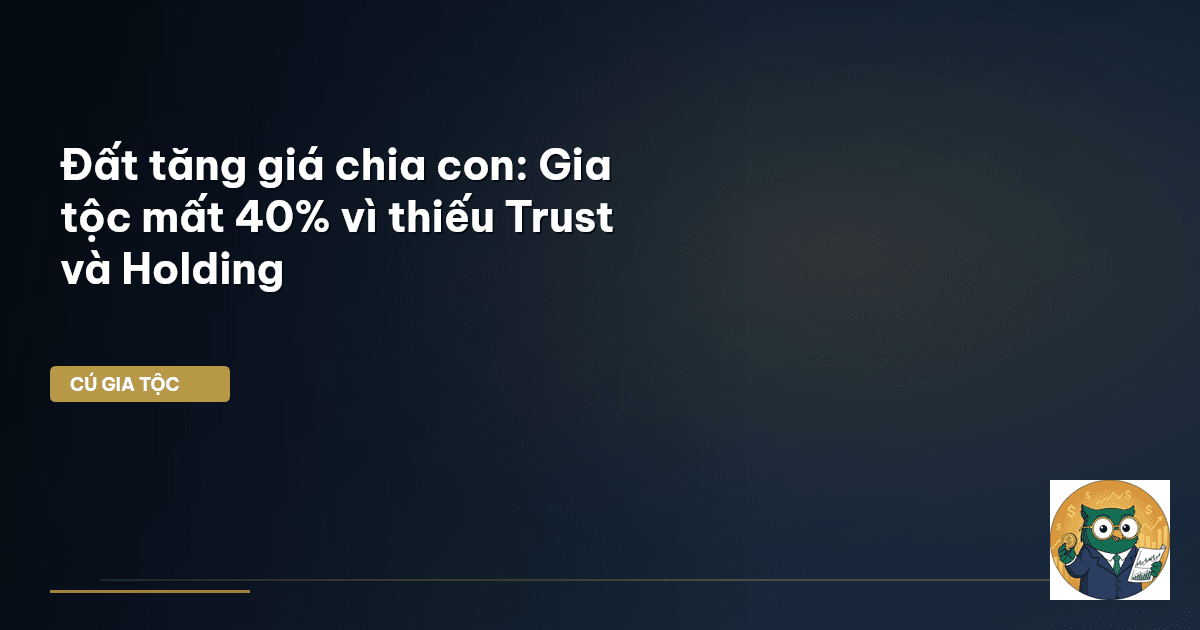 Đất tăng giá chia con: Gia tộc mất 40% vì thiếu Trust và Holding