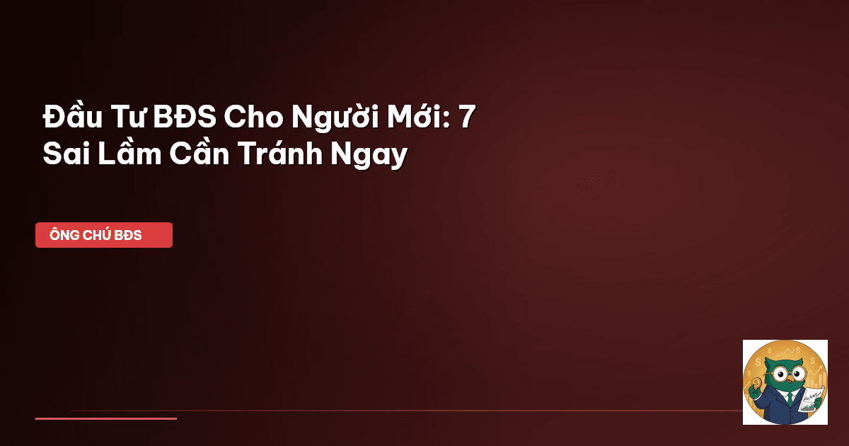 đầu tư BĐS cho người mới