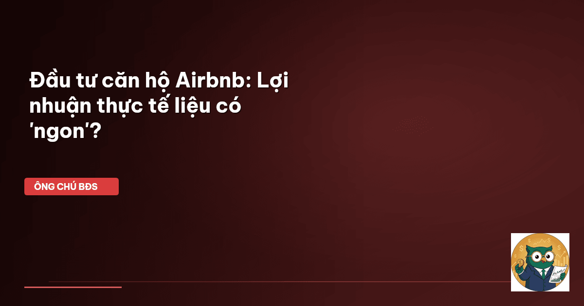 Đầu tư căn hộ Airbnb: Lợi nhuận thực tế liệu có 'ngon'?