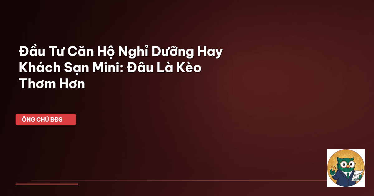 đầu tư căn hộ nghỉ dưỡng