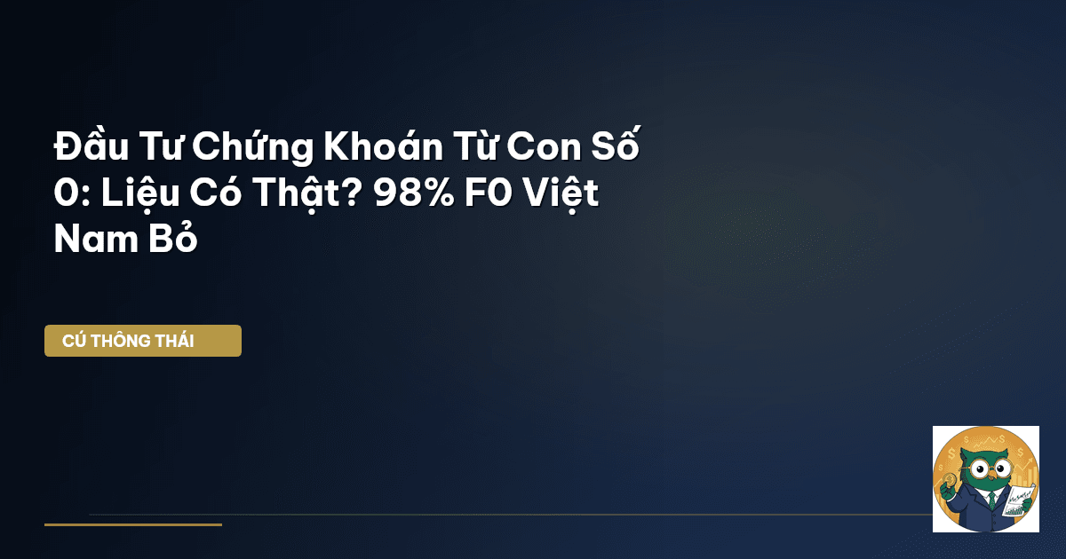 Đầu Tư Chứng Khoán Từ Con Số 0: Liệu Có Thật? 98% F0 Việt Nam Bỏ