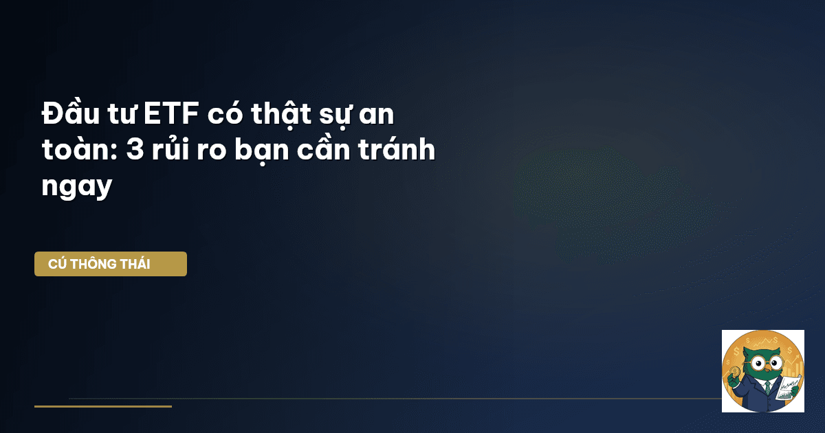 Đầu tư ETF có thật sự an toàn: 3 rủi ro bạn cần tránh ngay