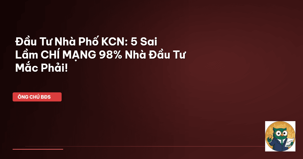 đầu tư nhà phố KCN