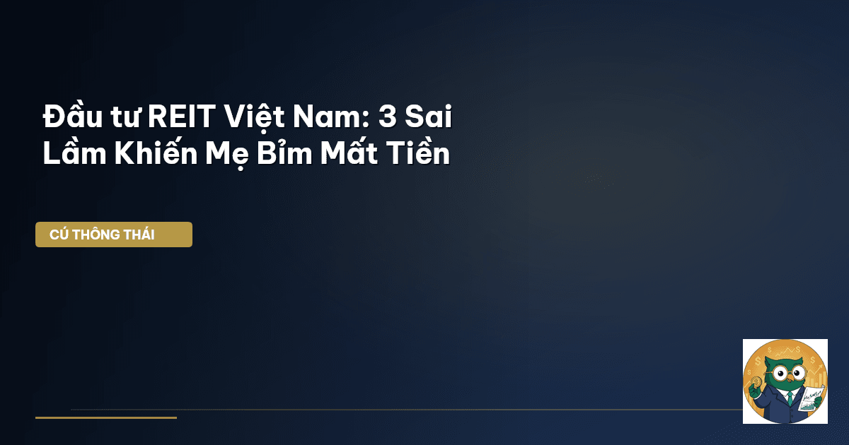 Đầu tư REIT Việt Nam: 3 Sai Lầm Khiến Mẹ Bỉm Mất Tiền