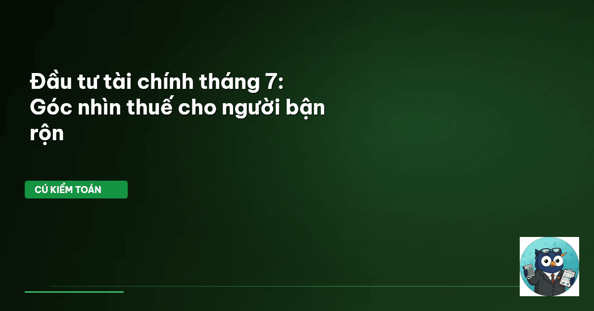 đầu tư tài chính