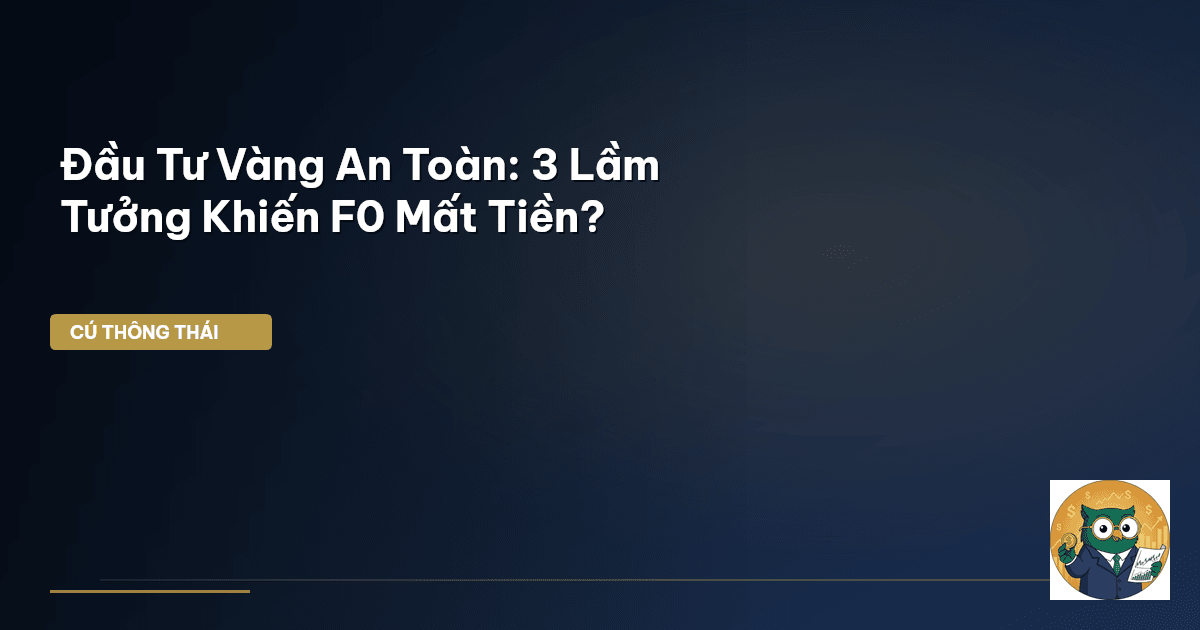 Đầu Tư Vàng An Toàn: 3 Lầm Tưởng Khiến F0 Mất Tiền?