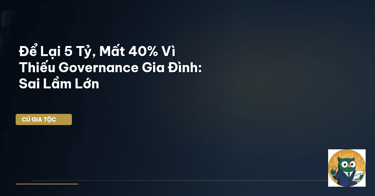Để Lại 5 Tỷ, Mất 40% Vì Thiếu Governance Gia Đình: Sai Lầm Lớn