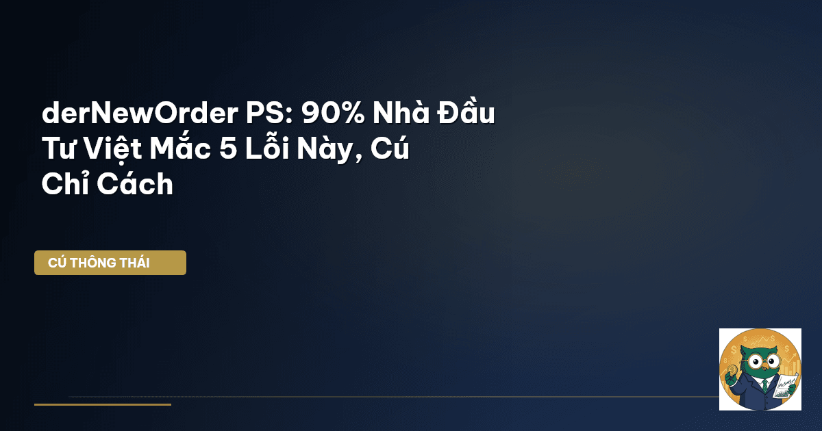 derNewOrder PS: 90% Nhà Đầu Tư Việt Mắc 5 Lỗi Này, Cú Chỉ Cách