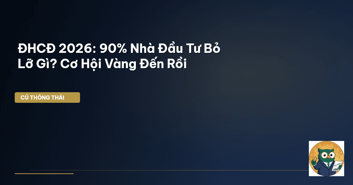 ĐHCĐ 2026: 90% Nhà Đầu Tư Bỏ Lỡ Gì? Cơ Hội Vàng Đến Rồi