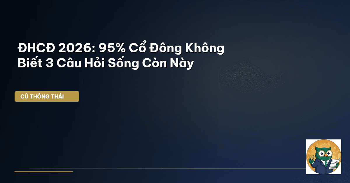 ĐHCĐ 2026: 95% Cổ Đông Không Biết 3 Câu Hỏi Sống Còn Này