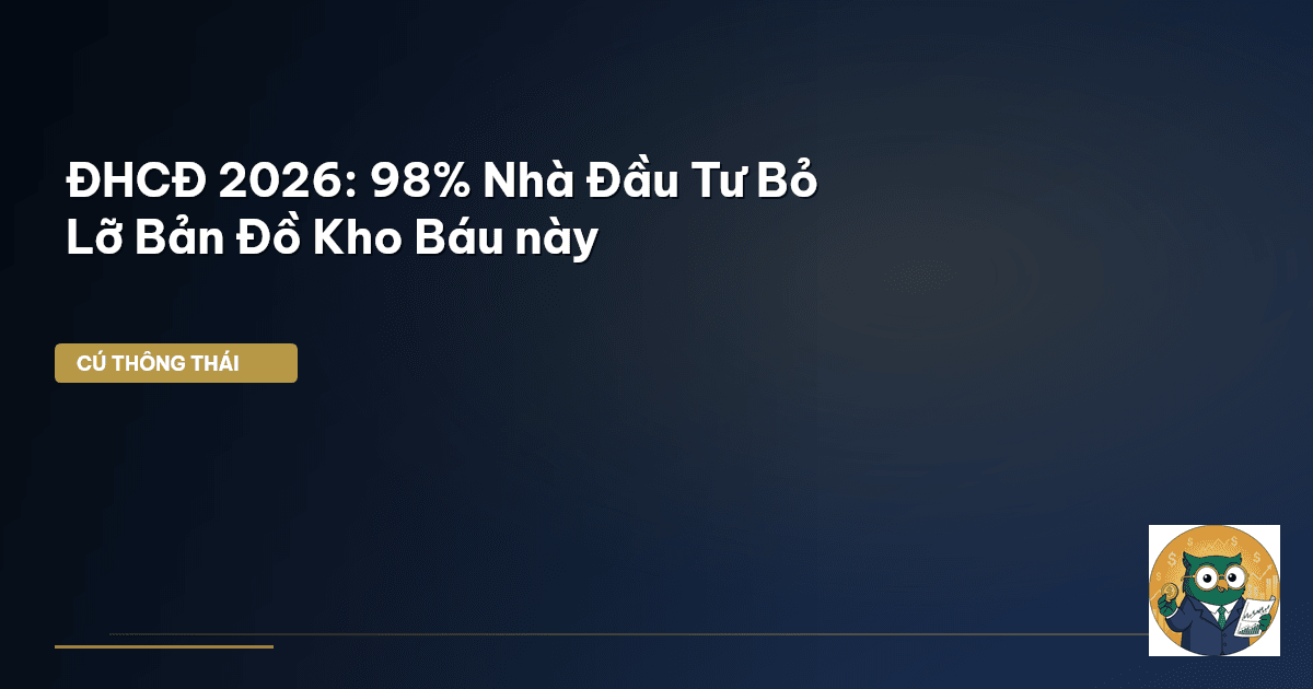 ĐHCĐ 2026: 98% Nhà Đầu Tư Bỏ Lỡ “Bản Đồ Kho Báu” này