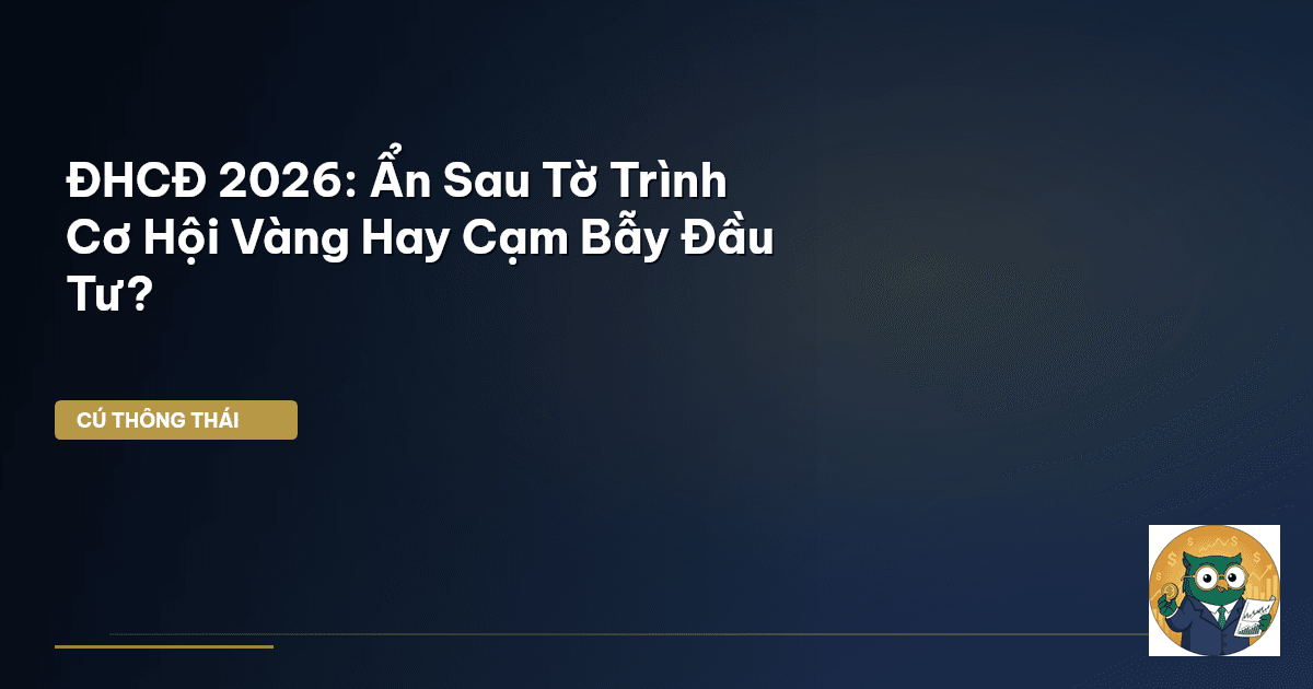 ĐHCĐ 2026: Ẩn Sau Tờ Trình – Cơ Hội Vàng Hay Cạm Bẫy Đầu Tư?