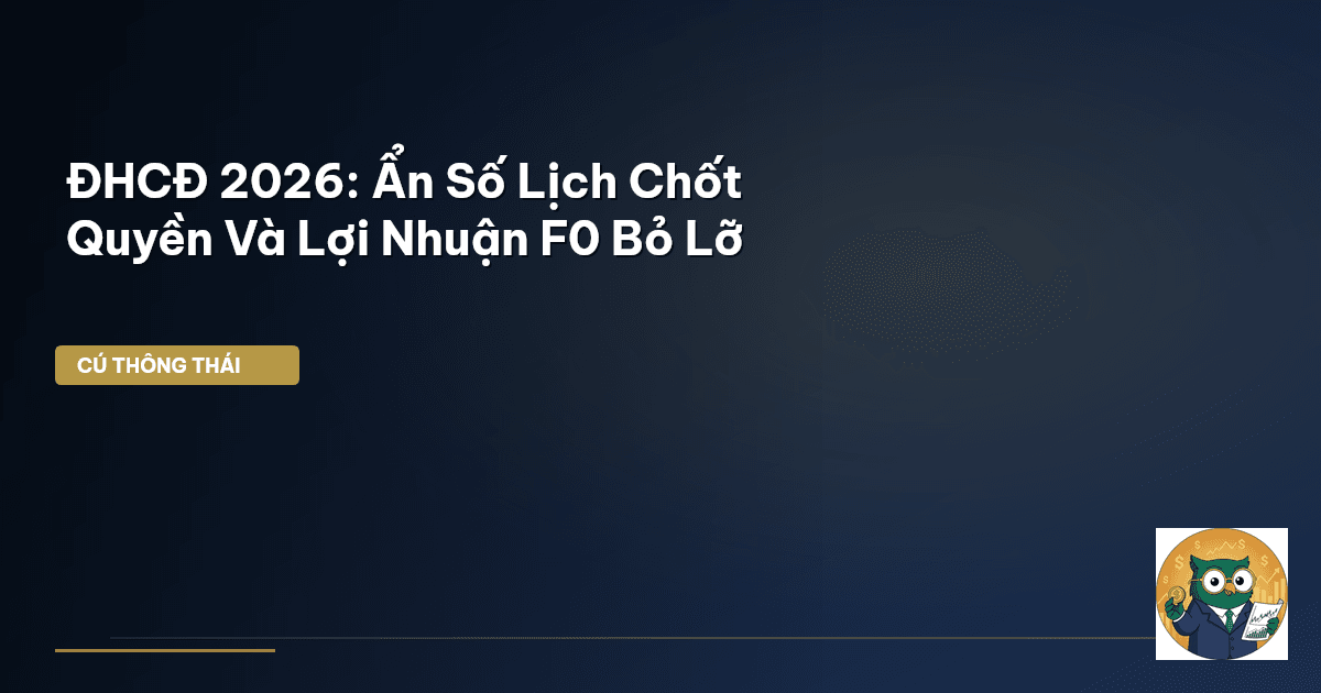 ĐHCĐ 2026: Ẩn Số Lịch Chốt Quyền Và Lợi Nhuận F0 Bỏ Lỡ