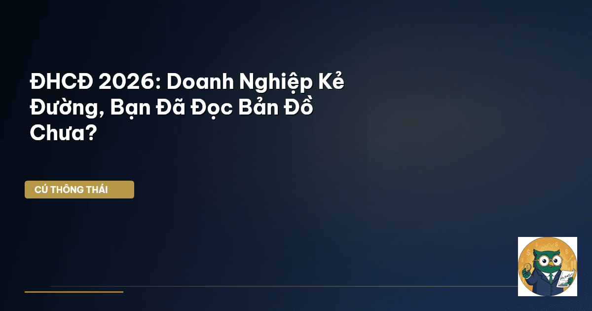 ĐHCĐ 2026: Doanh Nghiệp Kẻ Đường, Bạn Đã Đọc Bản Đồ Chưa?