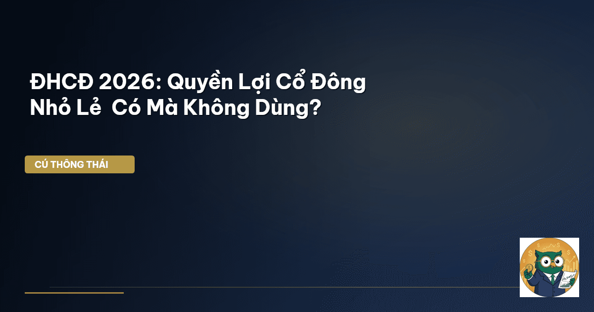ĐHCĐ 2026: Quyền Lợi Cổ Đông Nhỏ Lẻ – Có Mà Không Dùng?
