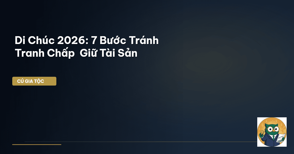 Di Chúc 2026: 7 Bước Tránh Tranh Chấp & Giữ Tài Sản