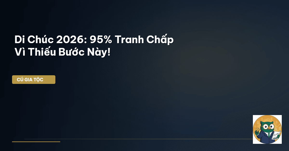 Di Chúc 2026: 95% Tranh Chấp Vì Thiếu Bước Này!