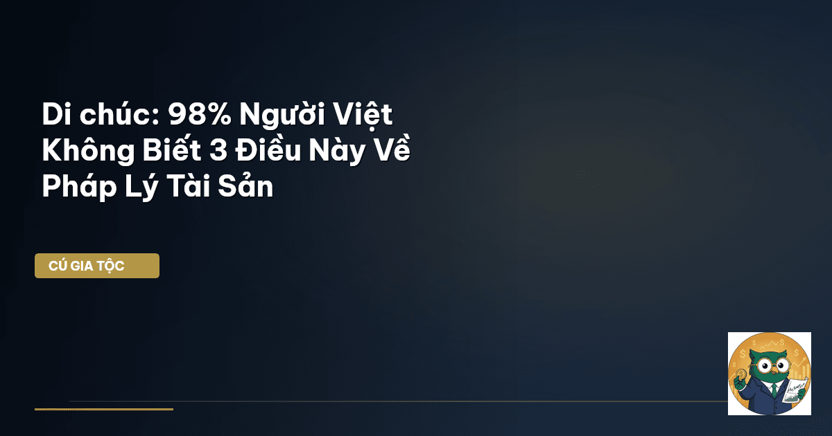 Di chúc: 98% Người Việt Không Biết 3 Điều Này Về Pháp Lý Tài Sản
