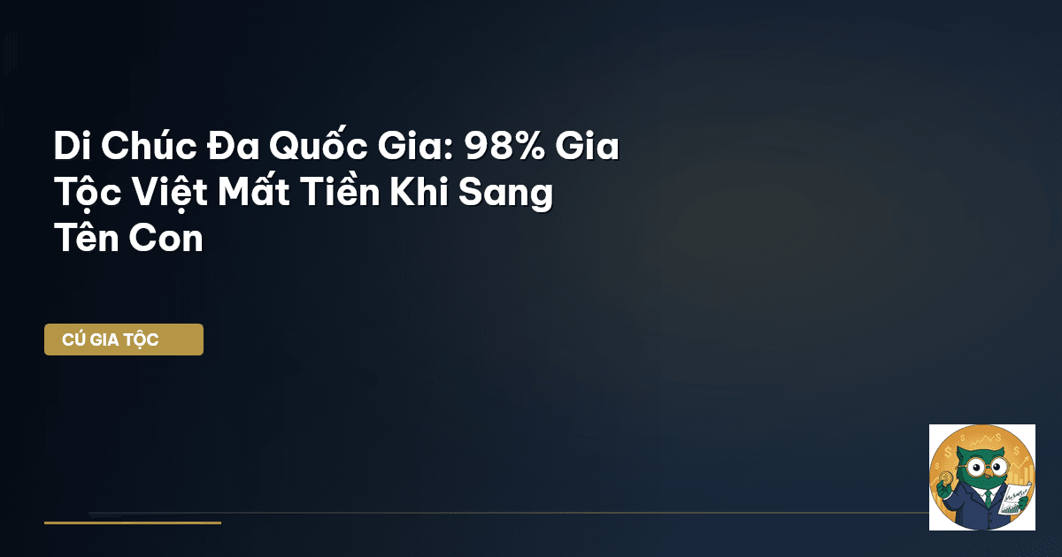 Di Chúc Đa Quốc Gia: 98% Gia Tộc Việt Mất Tiền Khi Sang Tên Con
