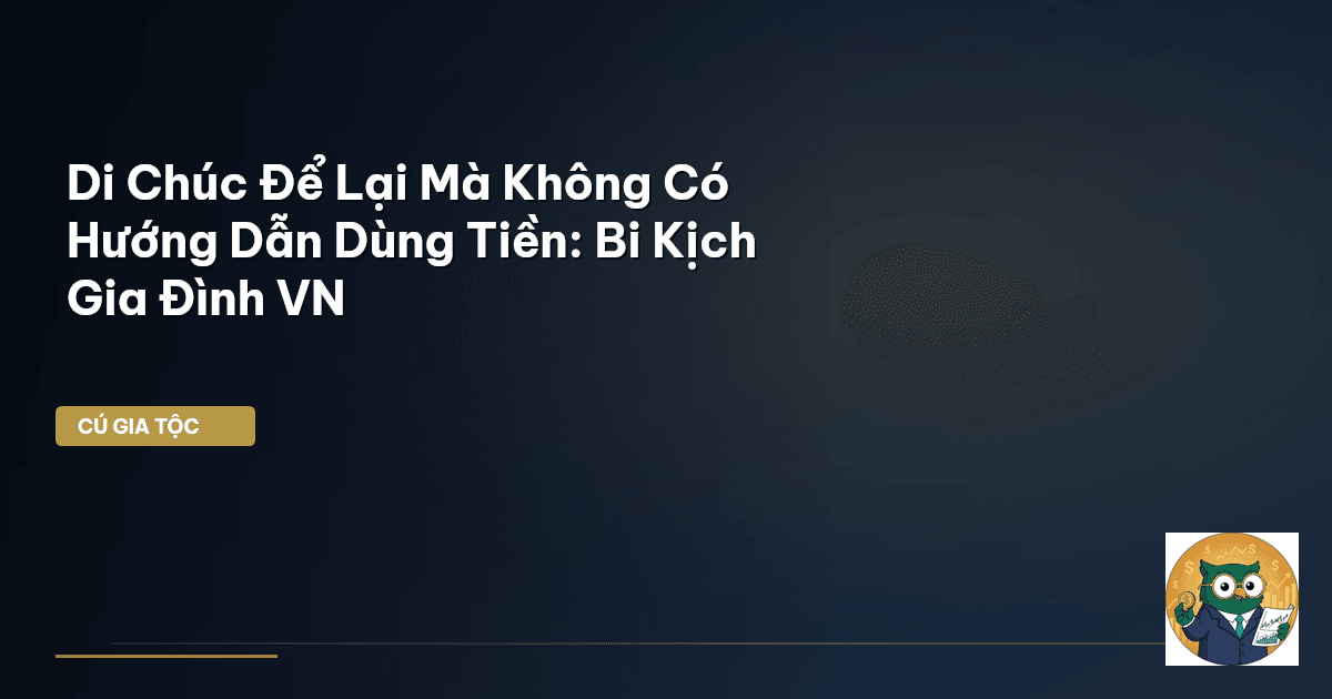 Di Chúc Để Lại Mà Không Có Hướng Dẫn Dùng Tiền: Bi Kịch Gia Đình VN