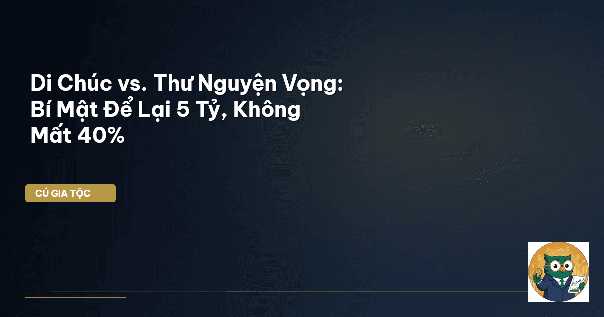 Di Chúc vs. Thư Nguyện Vọng: Bí Mật Để Lại 5 Tỷ, Không Mất 40%