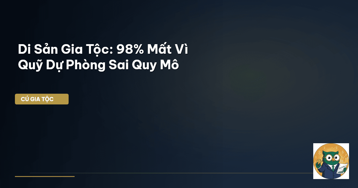 Di Sản Gia Tộc: 98% Mất Vì Quỹ Dự Phòng Sai Quy Mô