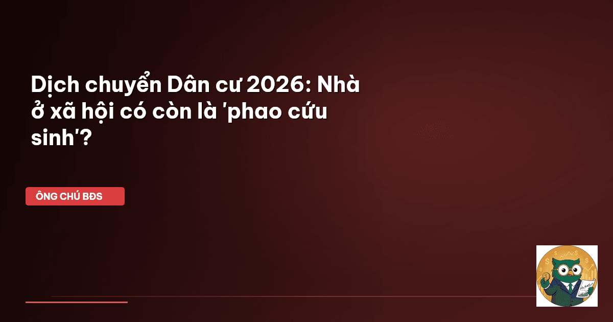 Dịch chuyển Dân cư 2026: Nhà ở xã hội có còn là 'phao cứu sinh'?